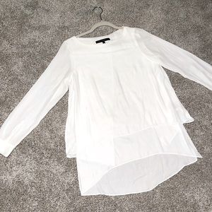 White House Black Market white long sleeve Blouse